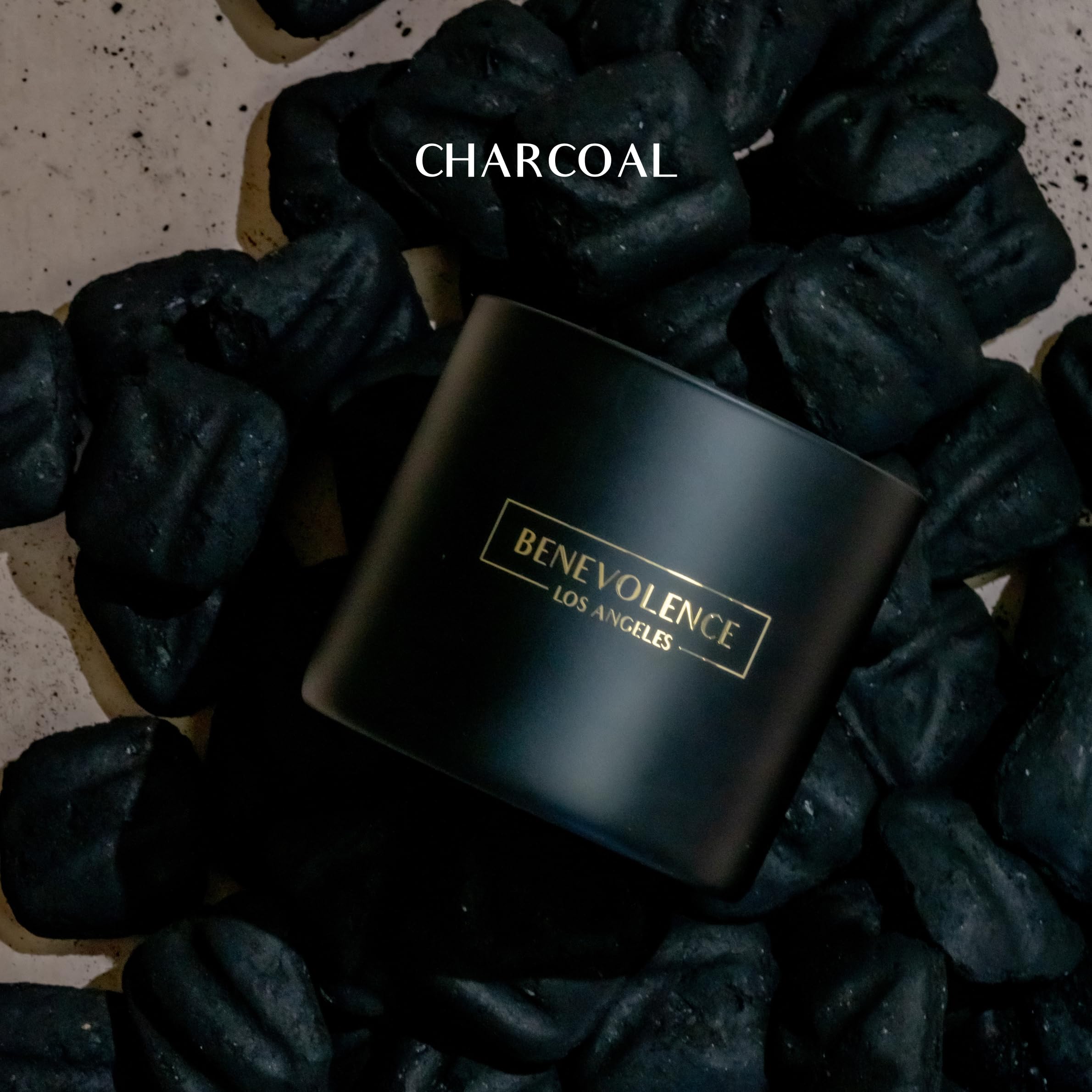 Benevolence LA Charcoal Candle Scented Candle  14.5 oz Scented Candles for Home  Natural Soy Candles Gifts for Women, Aromathera